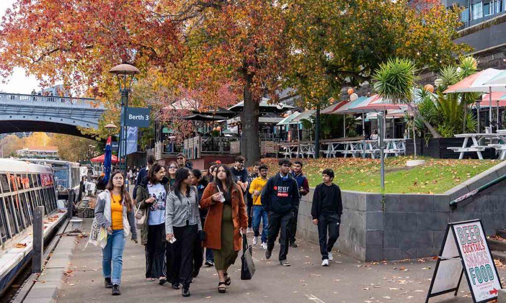 Group of BITSRMIT international students in Melbourne campus.